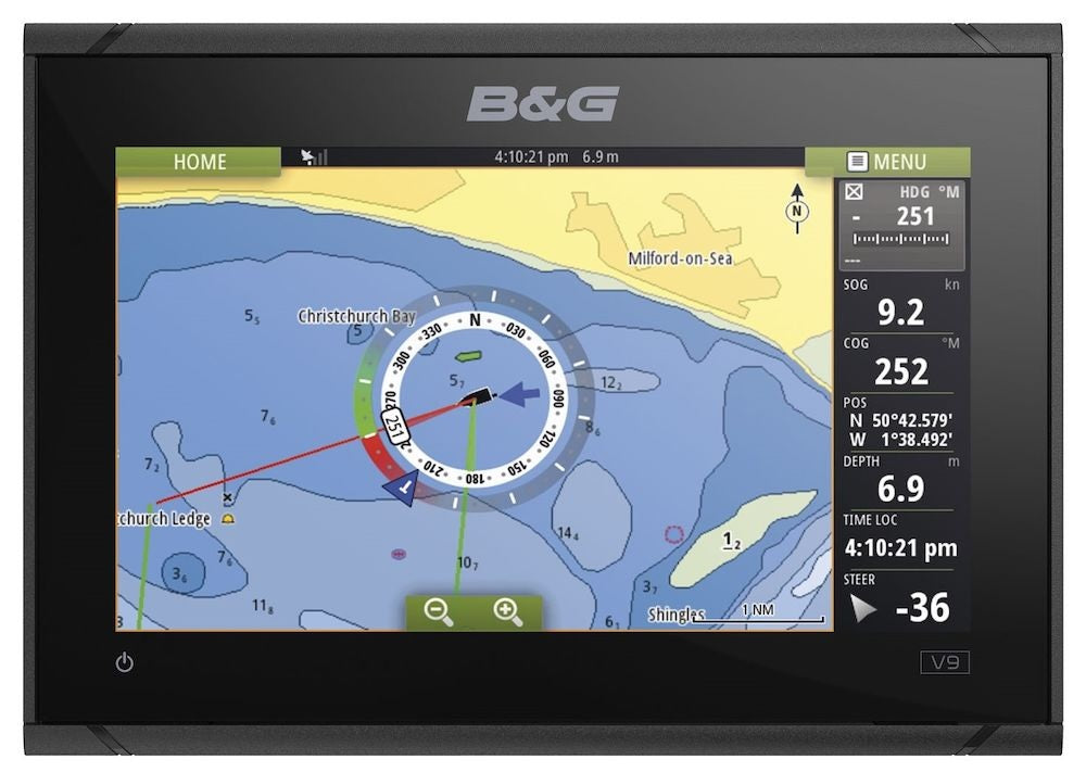 B&G Vulcan 9 MFD with C-Map Discover Chart