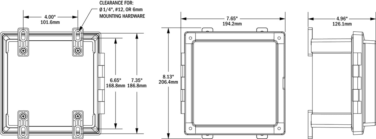 Blue Sea Panel Enclosure 120v AC 50A ELCI Main Surface Mount System