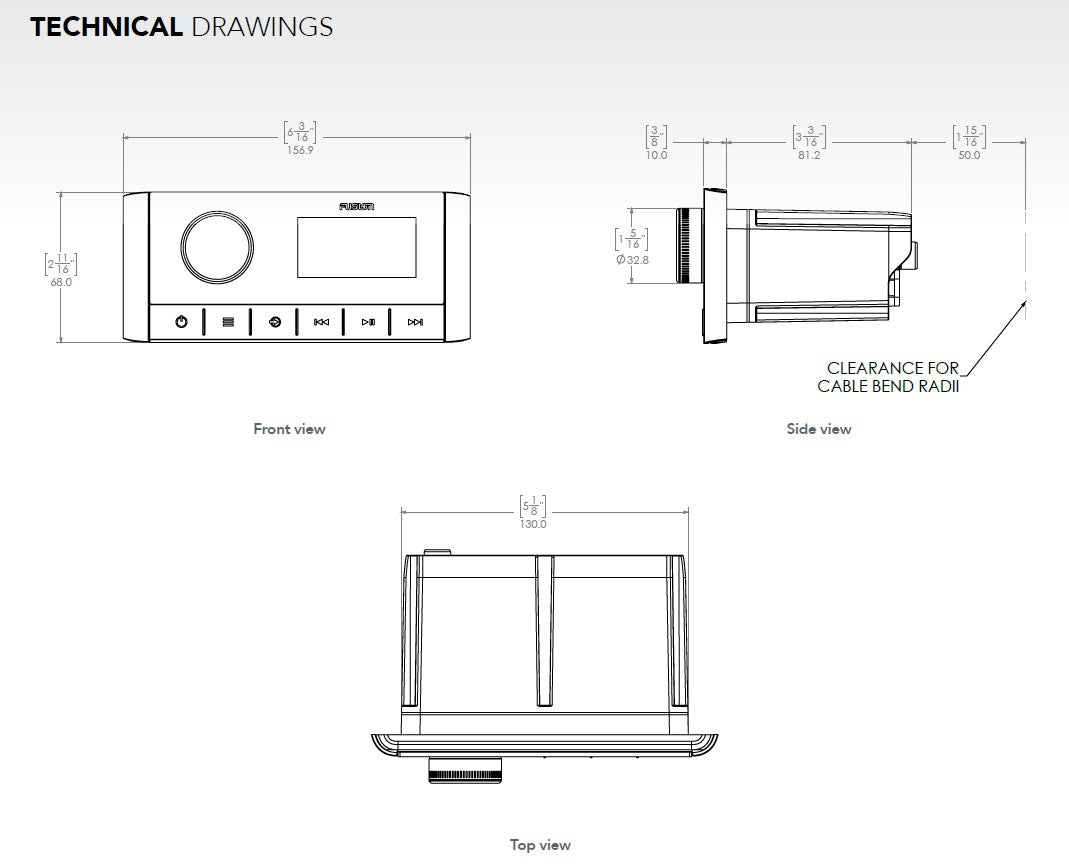 Fusion MS-RA60 Marine Stereo