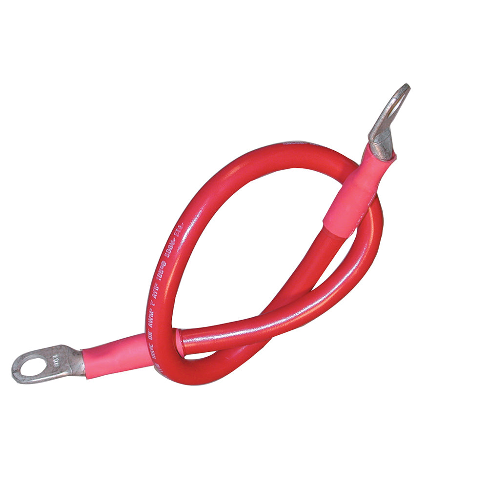 Ancor Battery Cable Assembly, 2 AWG (34mm²) Wire, 3/8" (9.5mm) Stud, Red - 18" (45.7cm)