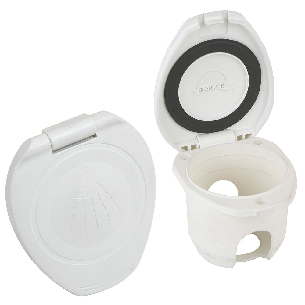 Scandvik Replacement White Cup &amp; Cap f/Recessed Shower