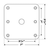 Wise Threaded King Pin Base Plate - Base Plate Only