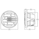 Roswell R Series 6.5* Marine Speakers - Anthracite Grille - 60W RMS & 120W Peak Power