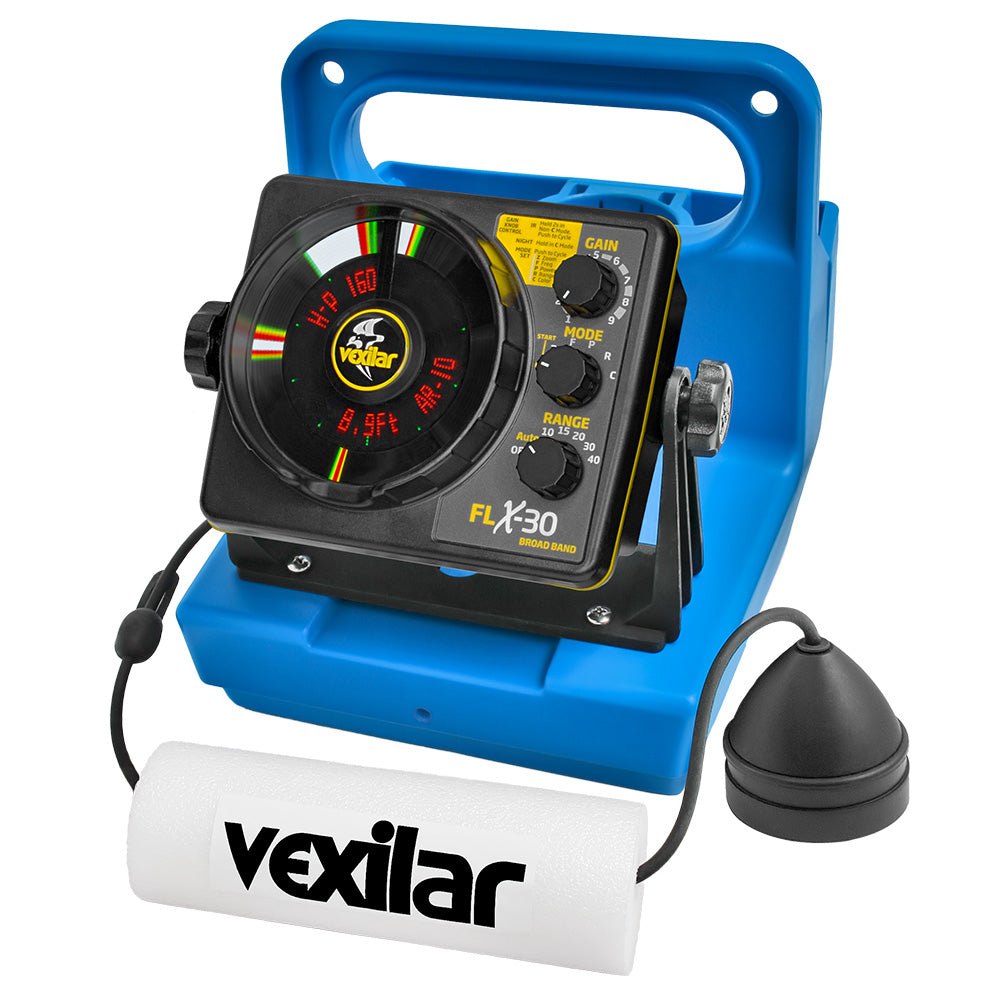 Vexilar FLX-30 Genz Pack w/Broad Band Ice Ducer &amp; Vexilar Lithium Battery