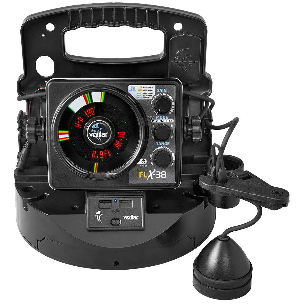 Vexilar FLX-38 BB Pro Pack Elite w/Broad Band Ice Ducer Soft Pack &amp; Vexilar Lithium Battery