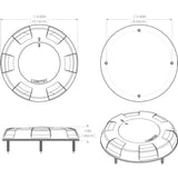 Lumitec Aurora LED Dome Light - White Finish - White/Red Dimming