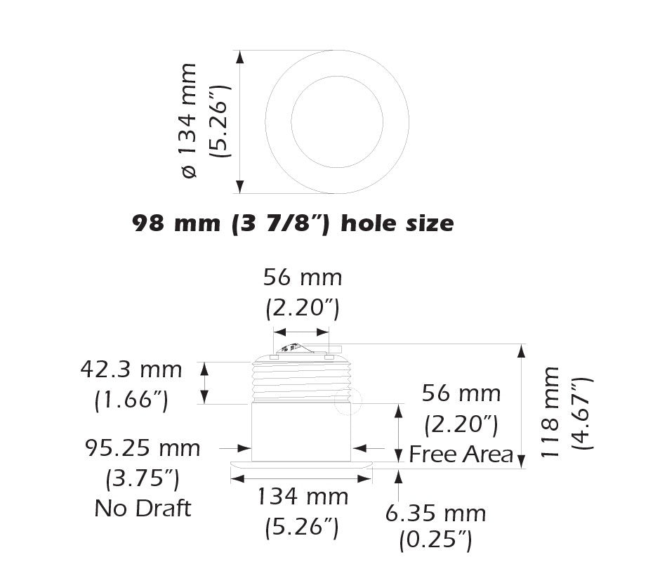 Airmar B175C-0-HW 0d Tilt High CHIRP Ultra Wide Beam With No Connector MM Cable