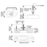 Airmar B265C-LH Bronze TH Low/High CHIRP With Navico 7-Pin Y-Cable