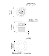 Airmar B75C-0-H 0d Tilt With bare Wire MM Cable