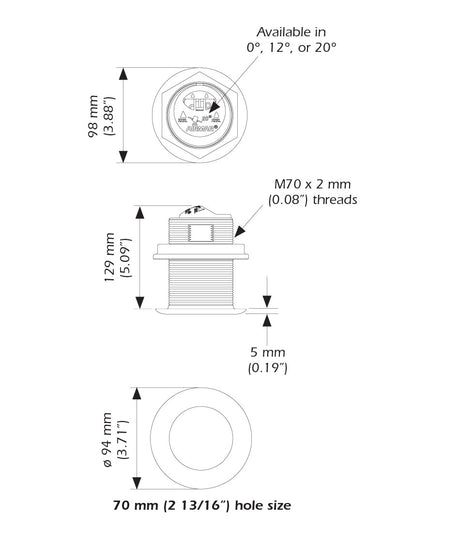 Airmar B75C-20-H 20d Tilt With Mix-n-Match Plug