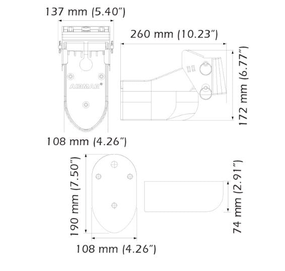 Airmar TM275C-LHW Transducer With 2x Navico 7-Pin MMC