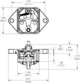 Blue Sea 285-Series 100 Amp Circuit Breaker Panel Mount