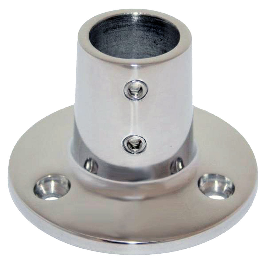 Whitecap &#8542;" O.D. 90&#176; Round Base SS Rail Fitting