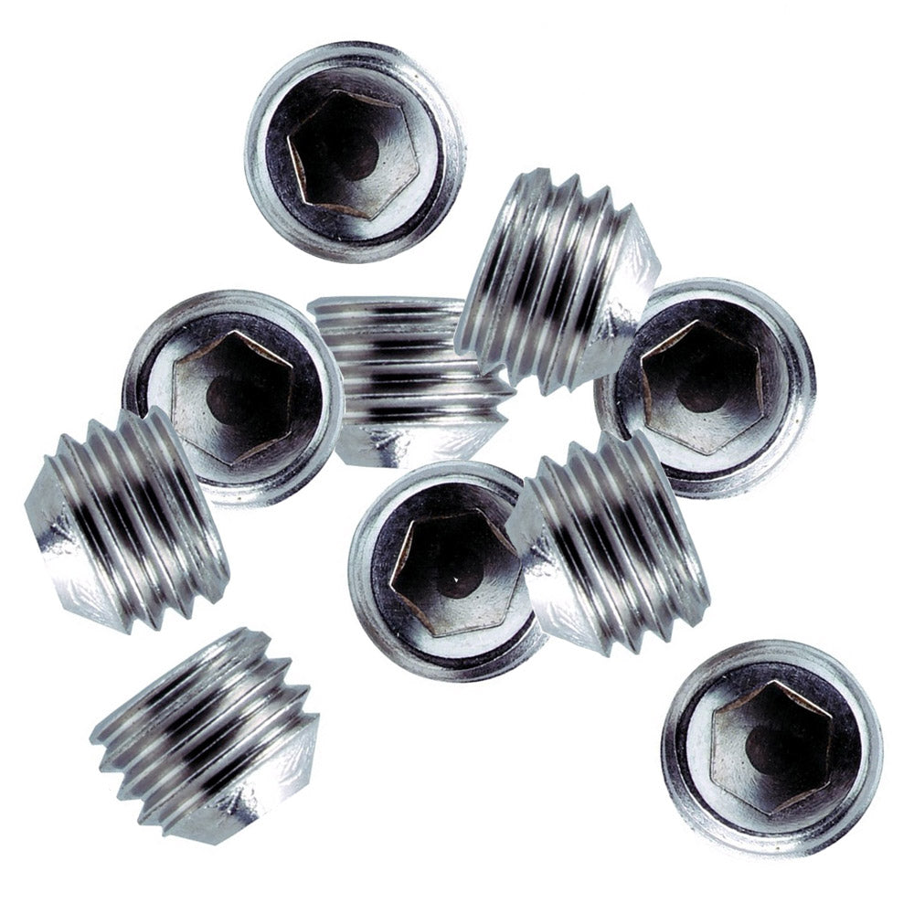 Whitecap &#188;"-28 Thread SS Set Screws - 10 Pack