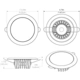 Lumitec Mirage - Flush Mount Down Light - Glass Finish/No Bezel - 4-Color Red/Blue/Purple Non Dimming w/White Dimming