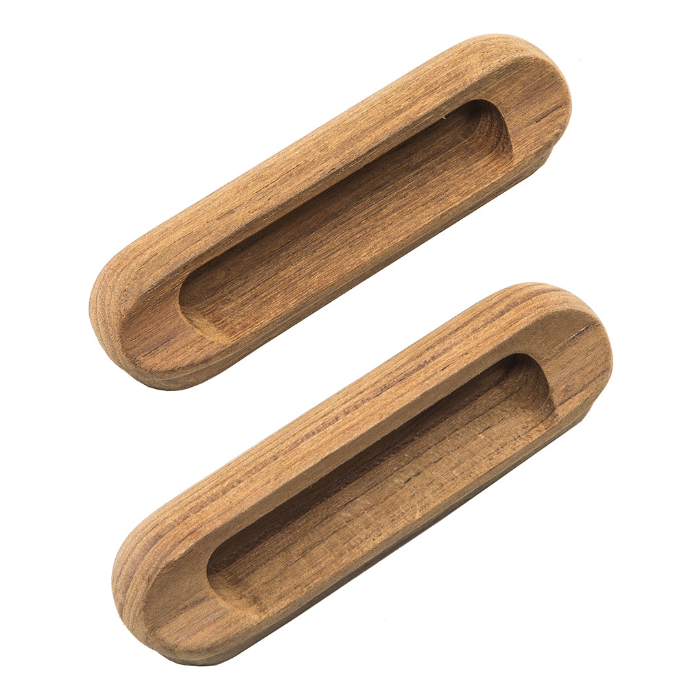 Whitecap Teak Oblong Drawer Pull - 4-1/16"L - 2 Pack