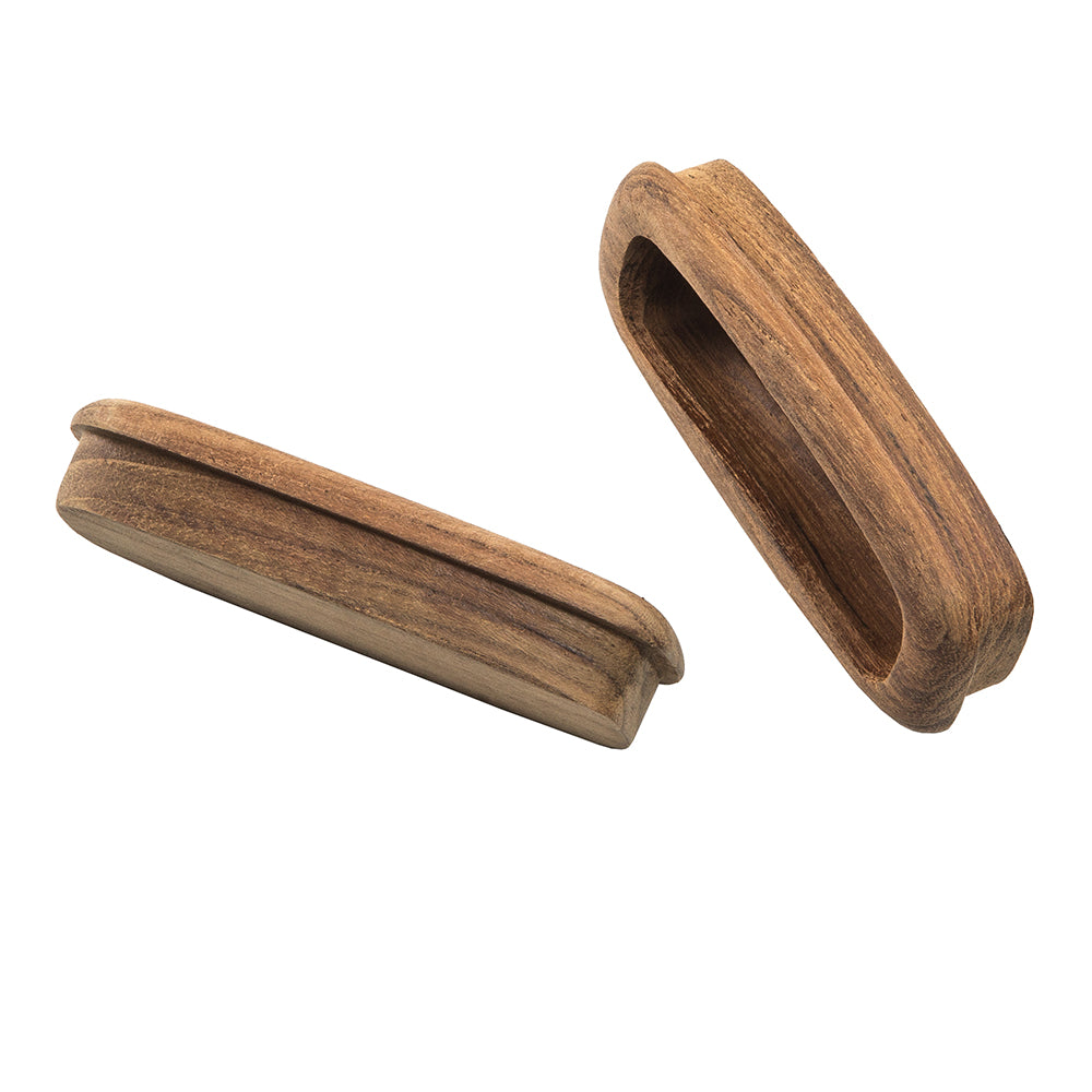 Whitecap Teak Rectangular Drawer Pull - 3-1/4"L - 2 Pack