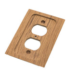 Whitecap Teak Outlet Cover/Receptacle Plate