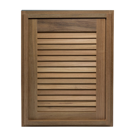 Whitecap Teak Louvered Door & Frame - Right Hand - 15" x 20"