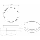 Lumitec Halo Flush Mount Down Light Spectrum RGBW - Brushed Housing