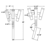 TACO Olympic 5-Rod Holder Cluster