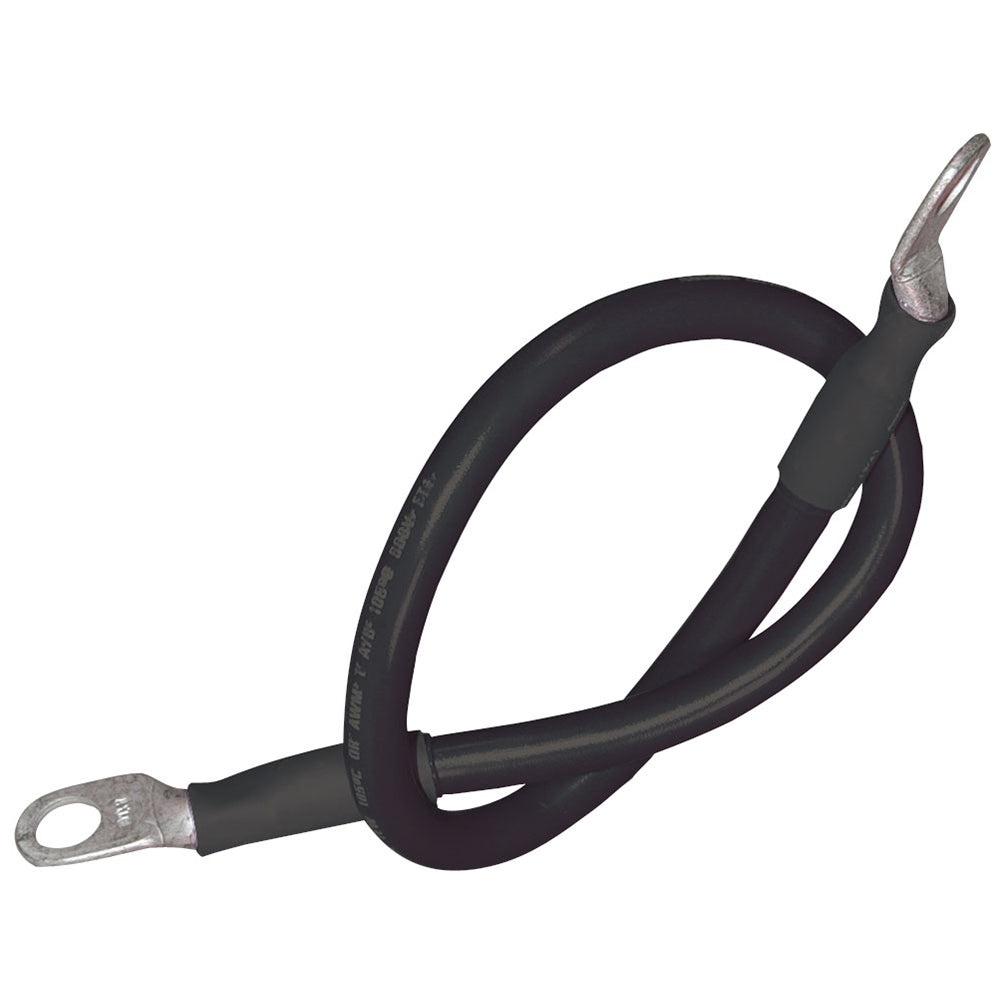 Ancor Battery Cable Assembly, 4 AWG (21mm&#178;) Wire, 5/16" (7.93mm) Stud, Black - 48" (121.9cm)