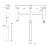 TACO Deluxe Trident Rod Holder Cluster Straight