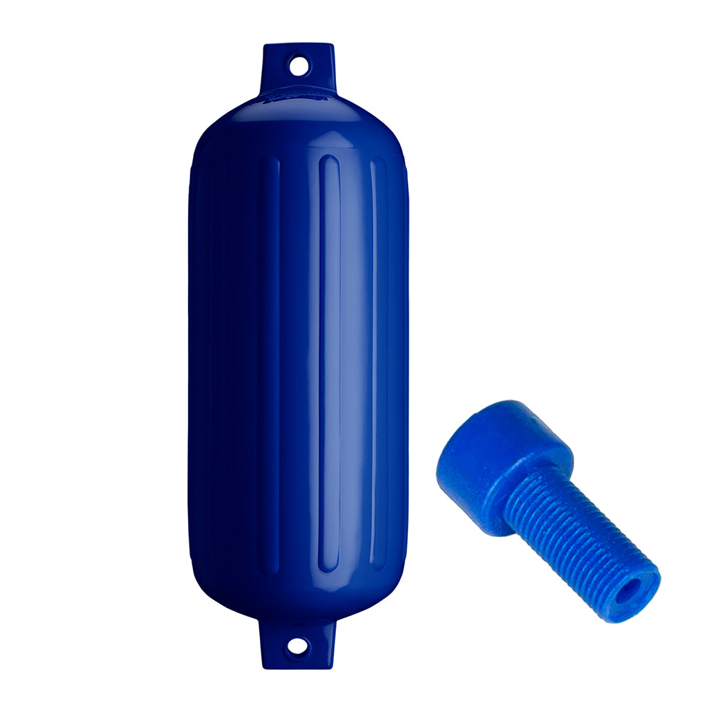 Polyform G-6 Twin Eye Fender 11" x 30" - Cobalt Blue w/Adapter