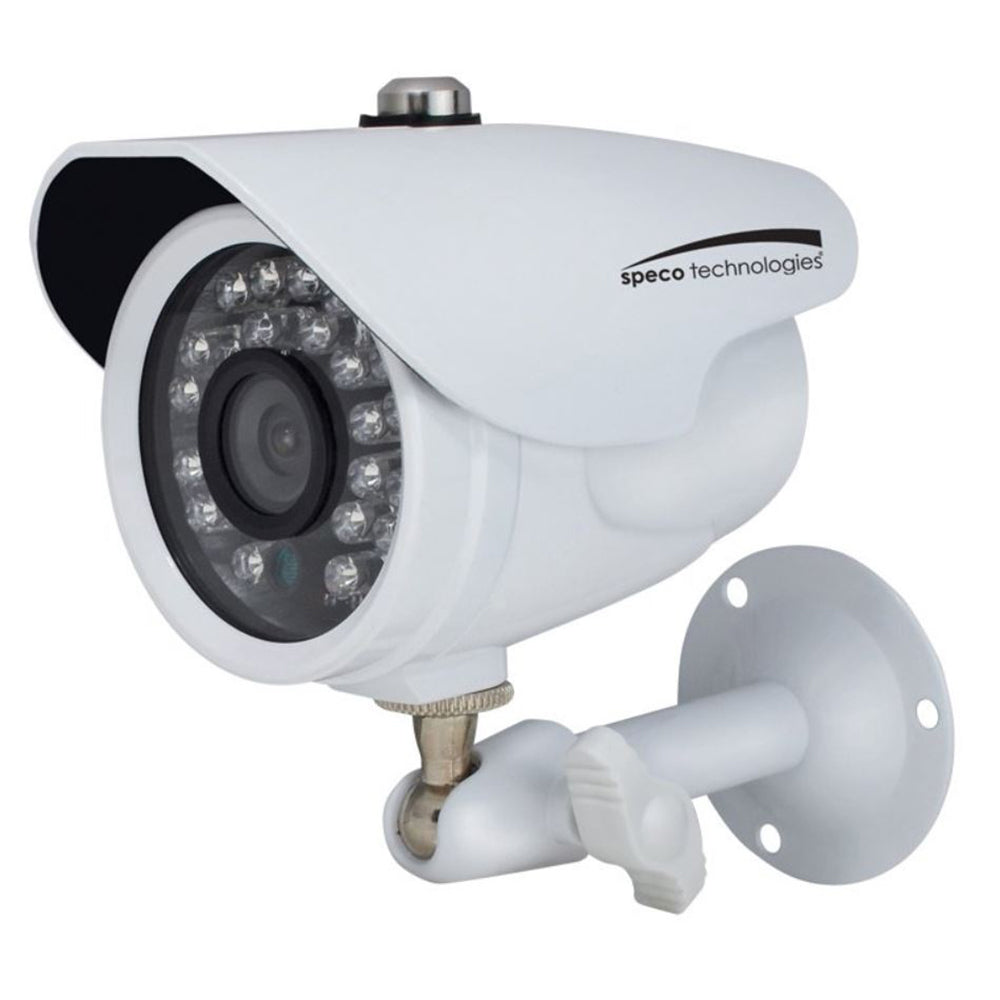 Speco HD-TVI 2MP Color Waterproof Marine Bullet Camera w/IR, 10&#39; Cable, 3.6mm Lens, White Housing