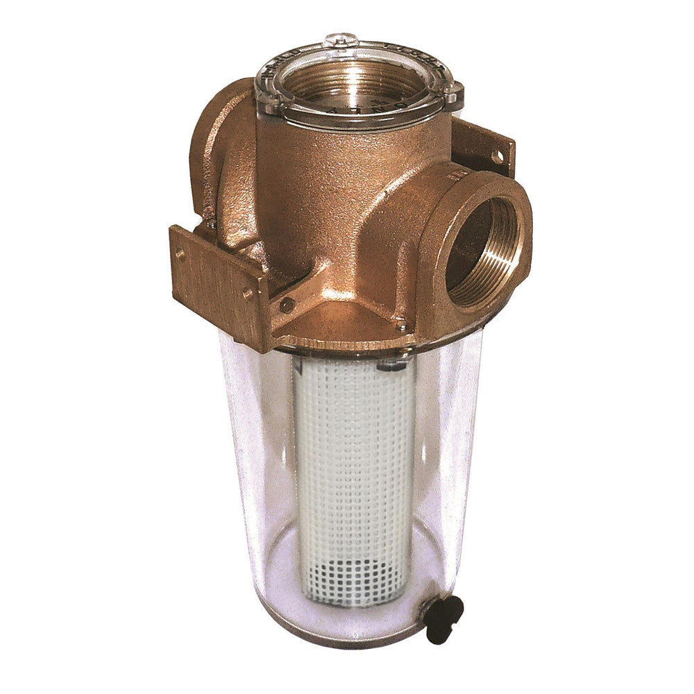 GROCO ARG-1500 Series 1-1/2" Raw Water Strainer w/Non-Metallic Plastic Basket