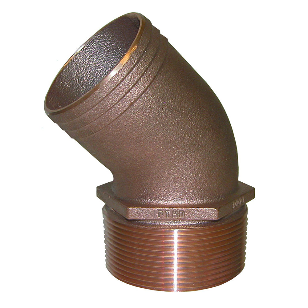 GROCO 1" NPT Bronze 45 Degree Pipe to 1" Hose