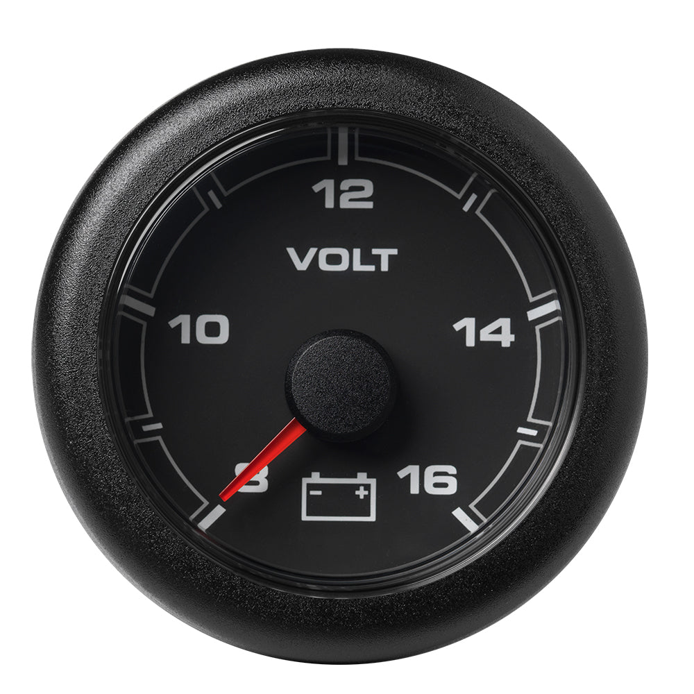 Veratron 52MM (2-1/16") OceanLink Battery Voltage Gauge - 8 to 16 V - Black Dial &amp; Bezel