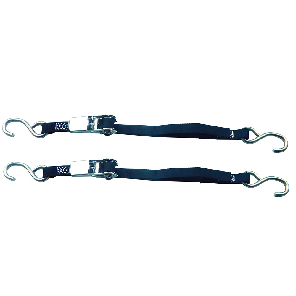 Rod Saver Stainless Steel Ratchet Tie-Down - 1" x 3&#39; - Pair