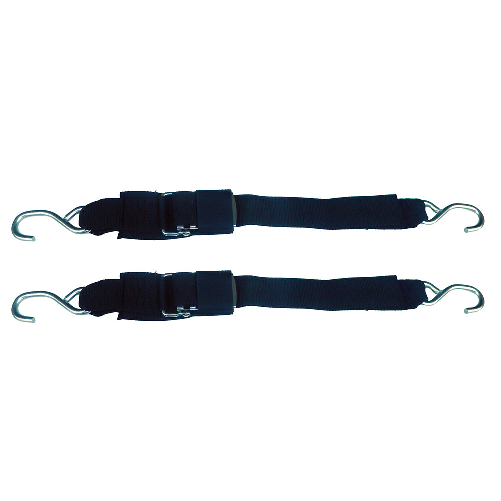 Rod Saver Stainless Steel Quick Release Transom Tie-Down - 2" x 4&#39; - Pair