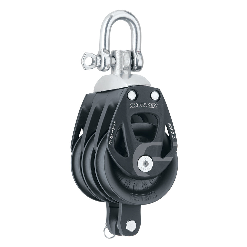 Harken 60mm Triple Aluminum Element Block w/Swivel &amp; Becket