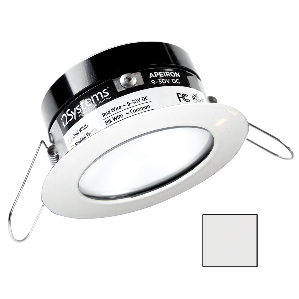 i2Systems Apeiron PRO A503 - 3W Spring Mount Light - Round - Cool White - White Finish