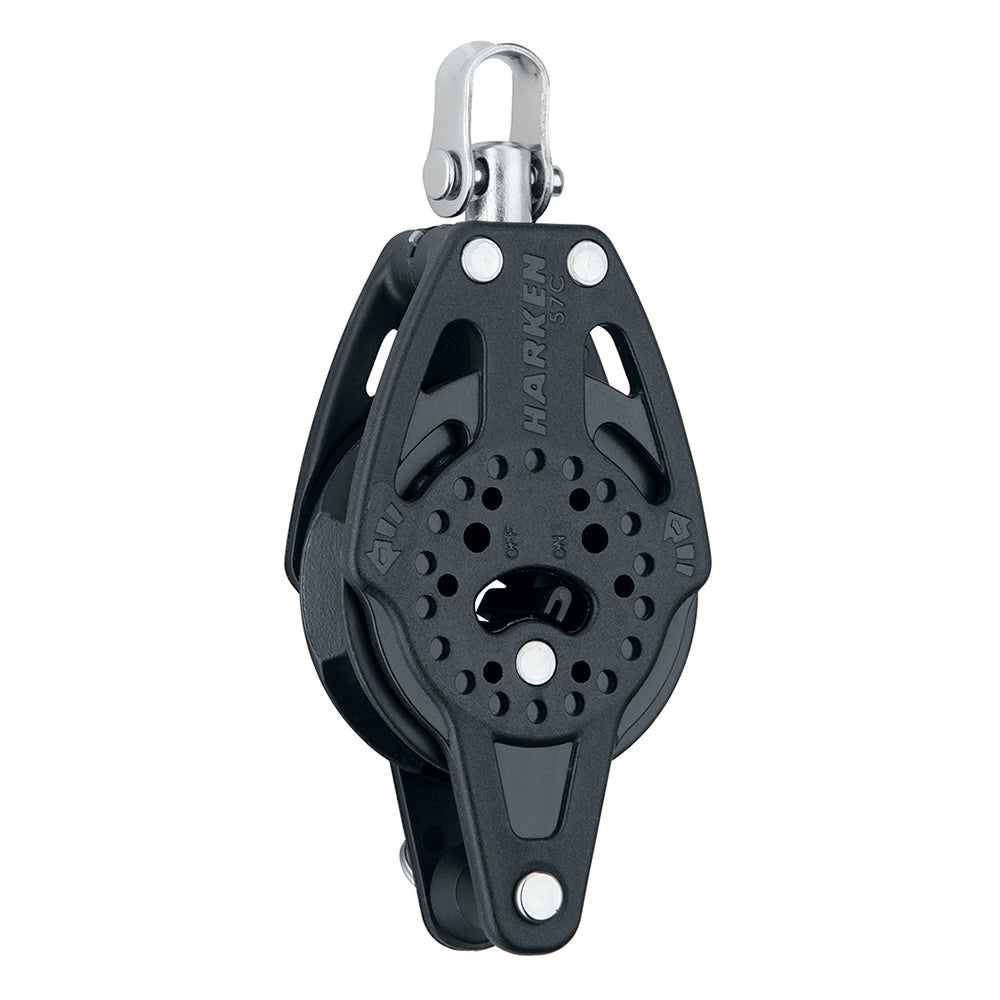 Harken 57mm Carbo Single Ratchet Block w/Swivel &amp; Becket