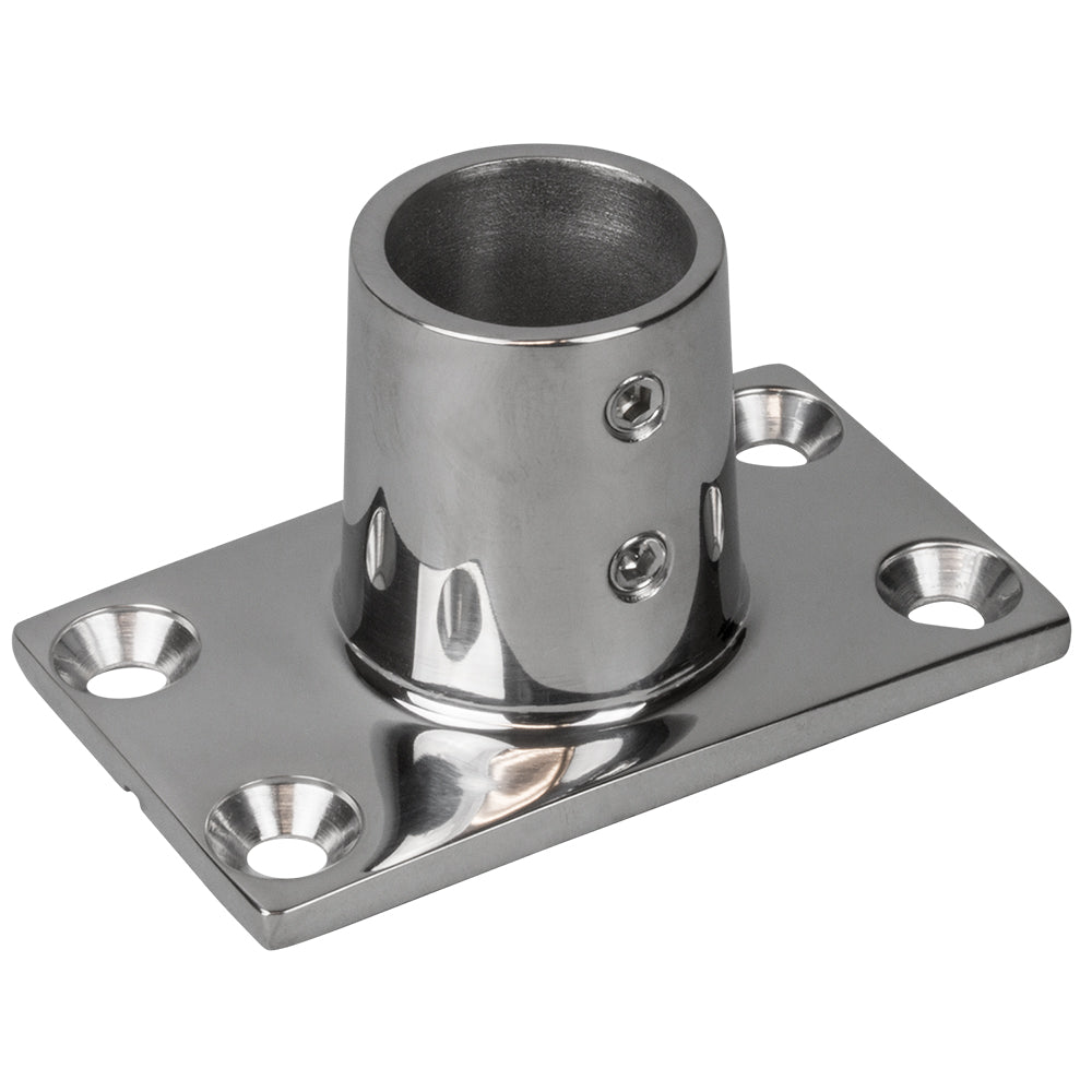 Sea-Dog Rail Base Fitting Rectangular Base 90&deg; - 316 Stainless Steel - 1-11/16" x 3" - 7/8" O.D.