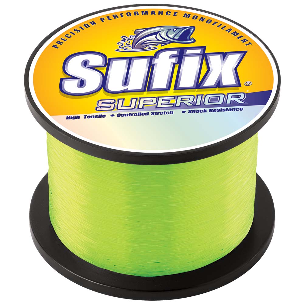 Sufix Superior Hi-Vis Yellow Monofilament - 15lb - 7410 yds