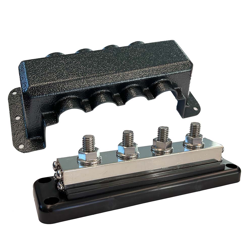 Victron Busbar 600A 4P &amp; Cover 4X 3/8" Plus 4X M8 Terminals