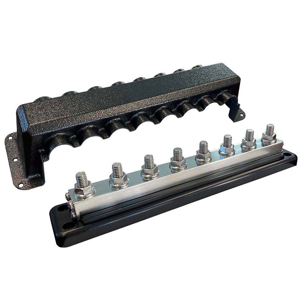 Victron Busbar 600A 8P &amp; Cover 8X 3/8" Plus 8X M8 Terminals