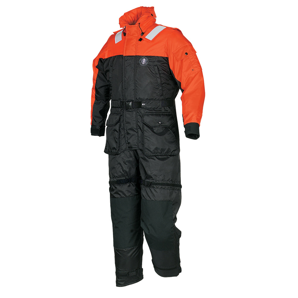 Mustang Deluxe Anti-Exposure Coverall &amp; Work Suit - Orange/Black - XXL