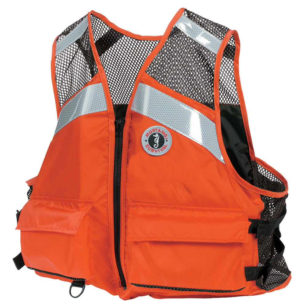 Mustang Industrial Mesh Vest - Orange - 4XL/5XL