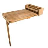 Whitecap Cockpit Table w/Folding Leaves &amp; 4 Cupholders - Teak