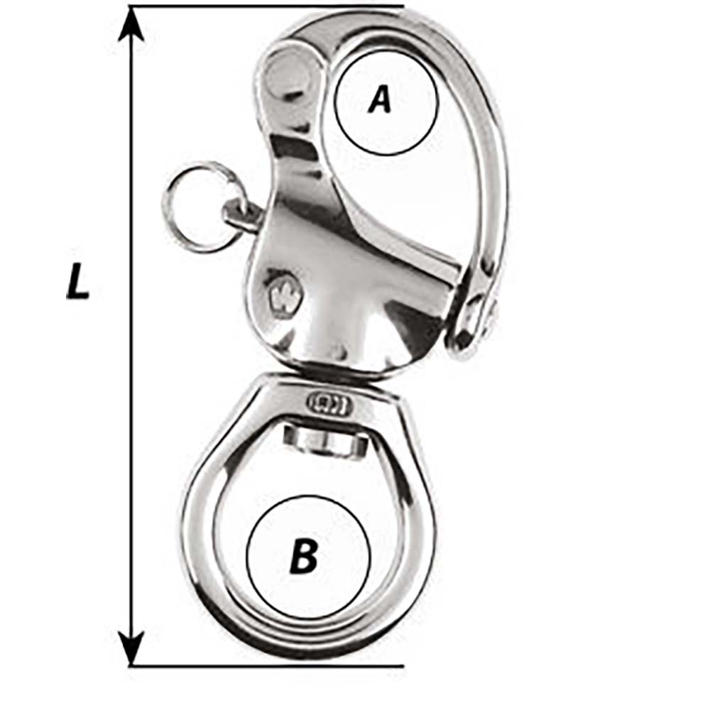 Wichard HR Snap Shackle - Large Bail - Length 105mm