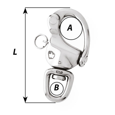 Wichard 3-7/8" Snap Shackle w/Swivel &amp; Clevis Pin