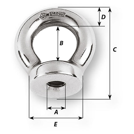 Wichard 5/16 Eye Nut - 21/32" Diameter