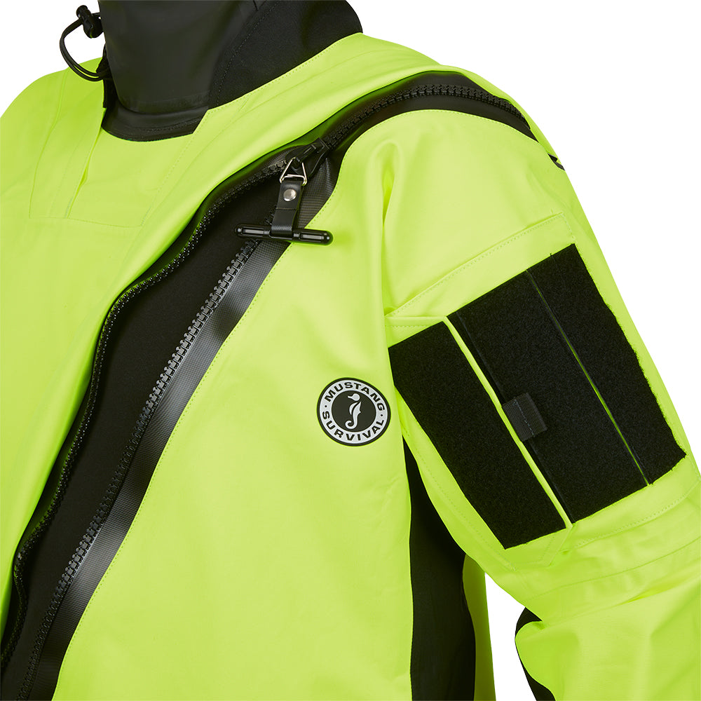 Mustang Sentinel&trade; Series Water Rescue Dry Suit - Fluorescent Yellow Green-Black - XXXL Regular