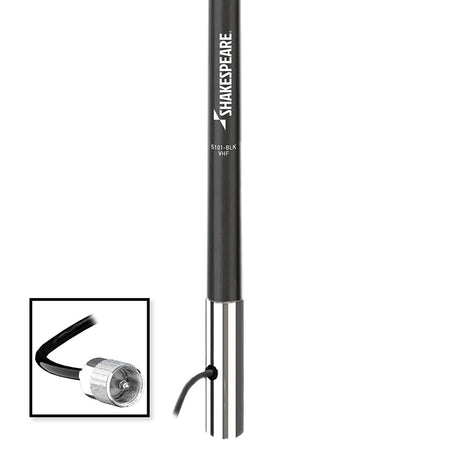 Shakespeare 5101 8&rsquo; Classic VHF Antenna w/15' RG-58 Cable - Black