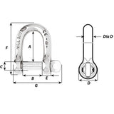 Wichard Self-Locking D Shackle - 12mm Diameter - 15/32"